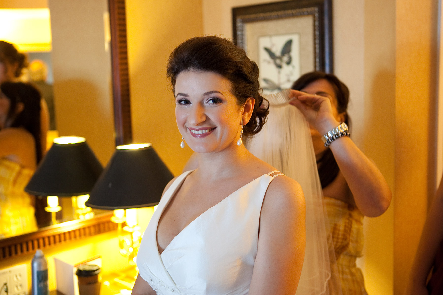 Bride getting ready