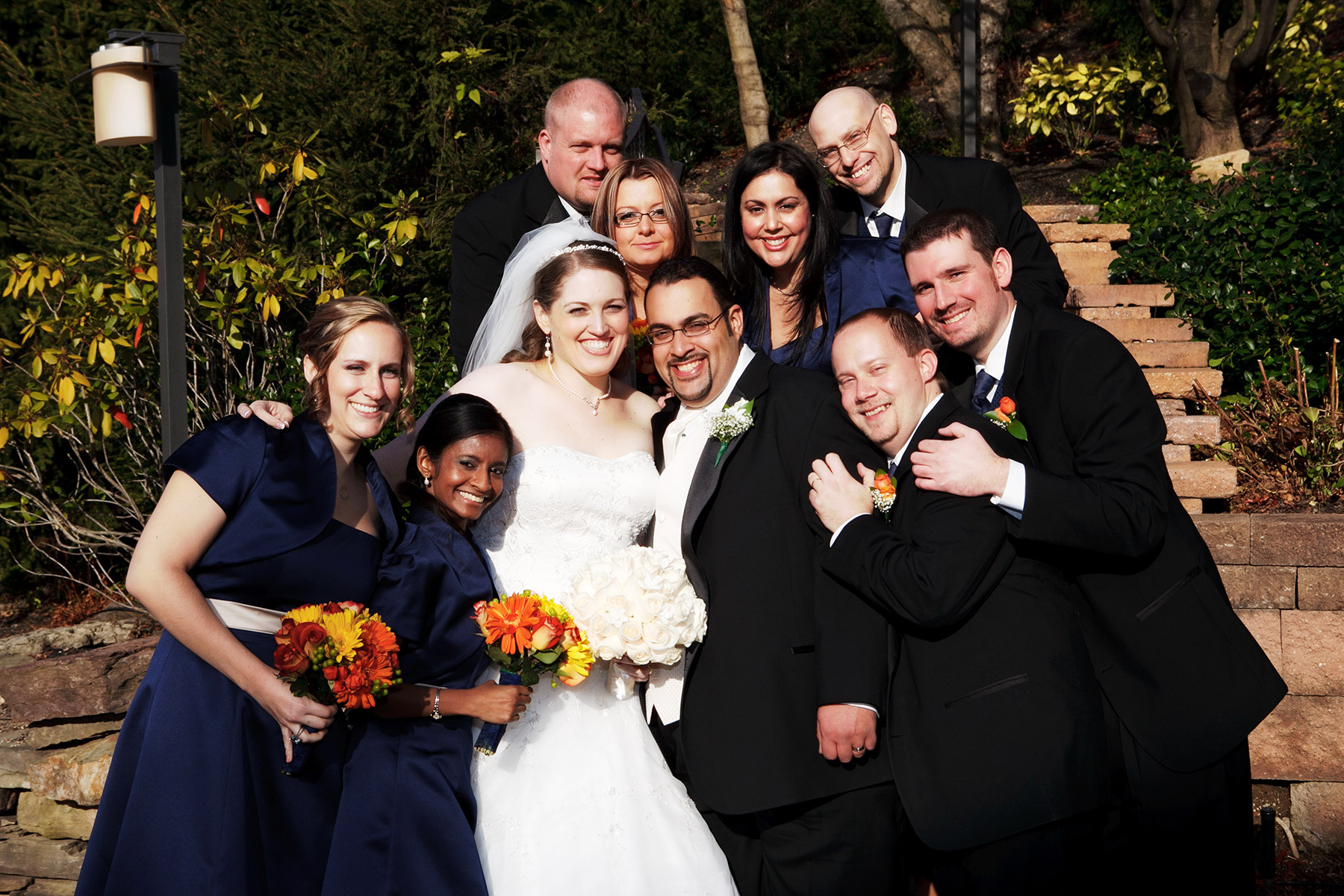 Bride and Groom and Bridal Party